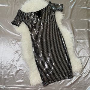 Silver Sequin Dress